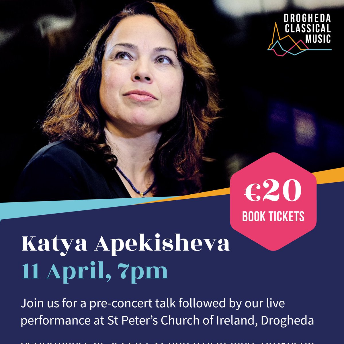 DroghedaClassicalMus (@droghedacm) on Twitter photo Join us for our 24/25 series finale this Friday with one of Europe's most sought-after pianists <a href="/KatyaApekisheva/">Katya Apekisheva</a>! Described by Gramaphone Magazine as ‘a profoundly gifted artist’, Katya makes her long-awaited series début with sensational works by Schubert and Tchaikovsky! Join us for our 24/25 series finale this Friday with one of Europe's most sought-after pianists <a href="/KatyaApekisheva/">Katya Apekisheva</a>! Described by Gramaphone Magazine as ‘a profoundly gifted artist’, Katya makes her long-awaited series début with sensational works by Schubert and Tchaikovsky!