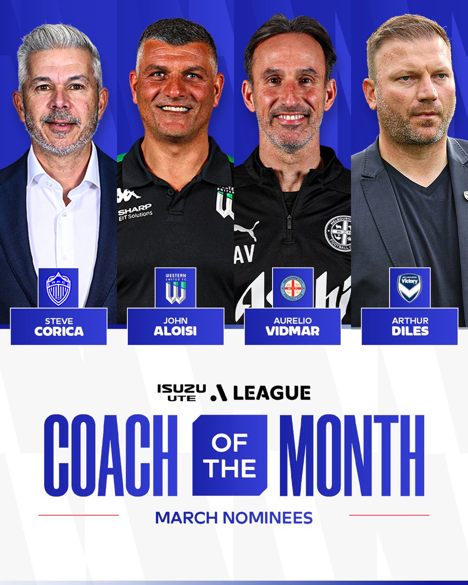 aleaguemen's tweet image. And the Coach of the Month nominees are... 

Vote NOW 🗳️ tinyurl.com/49cr7z7c

#ALM #COTM