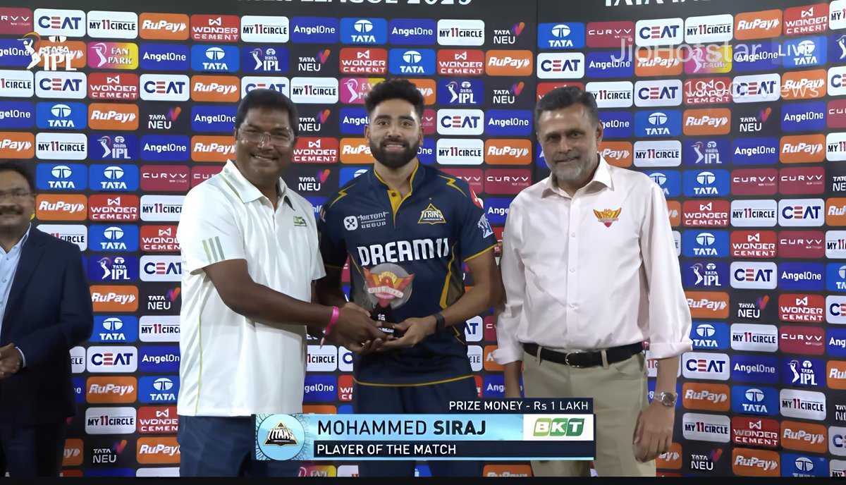 - He had a bad game in first Match.
- People Trolls him.
- Then he made a comeback.
- 2/34 vs MI.
- 3/19 vs RCB &amp; POTM.
- 4/17 vs SRH &amp; POTM.
- 9 Wickets in 3 Games.
- Most Wickets in IPL 2025 by a pacer.
- Most POTM Awards in IPL 2025.

THIS IS MOHAMMAD SIRAJ FOR YOU..!!!! 🙇🫡