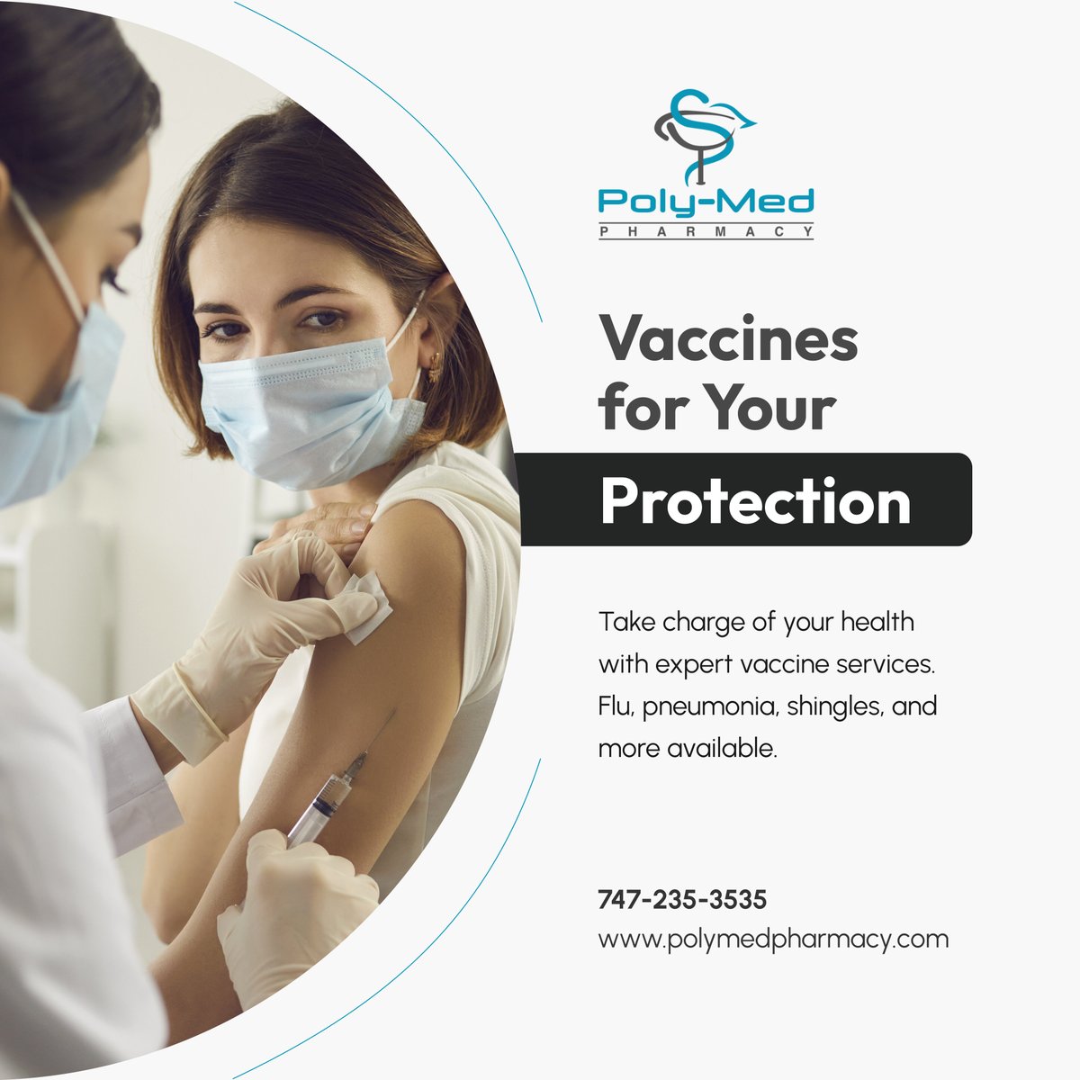 poly_med's tweet photo. Protect your health and those around you with our expert vaccine services. Flu shots, pneumonia, and more available. Visit today for your peace of mind and stay safe all year round. 

#Pharmacy #NorthridgeCA #Immunization https://t.co/dD5M643uET