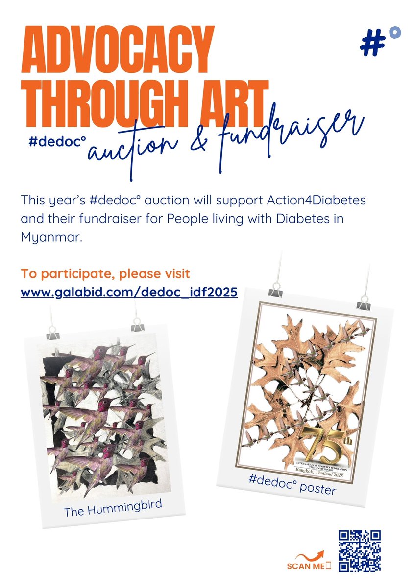 #dedoc° (@dedocorg) on Twitter photo Welcome to Bangkok & the #IDF2025 World Diabetes Congress!
Join the #dedoc° symposium TOMORROW, 17:30 h ICT in Grand Hall 201 & take part in the #dedoc° auction and fundraiser in support of <a href="/Action4Diabetes/">Action4Diabetes</a> and #PwD in #Myanmar: lnkd.in/d-7bgr2d
#dedoc #diabetes #doc Welcome to Bangkok & the #IDF2025 World Diabetes Congress!
Join the #dedoc° symposium TOMORROW, 17:30 h ICT in Grand Hall 201 & take part in the #dedoc° auction and fundraiser in support of <a href="/Action4Diabetes/">Action4Diabetes</a> and #PwD in #Myanmar: lnkd.in/d-7bgr2d
#dedoc #diabetes #doc
