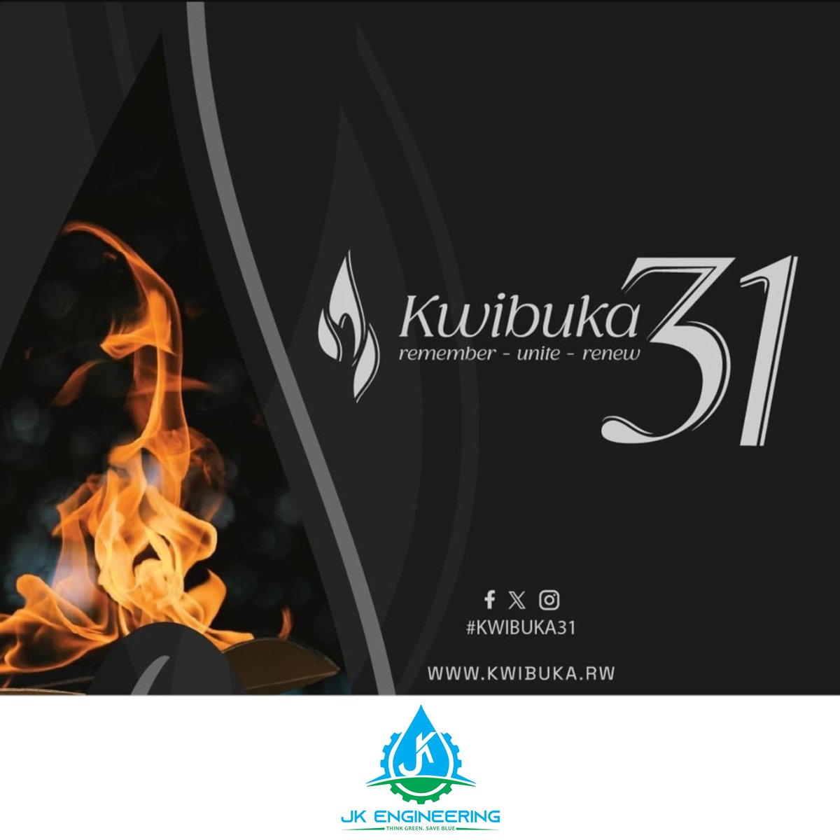 Today marks the 31st commemoration of the 1994 Genocide against the Tutsi. We join Rwandans in solemn remembrance, we honor the memory of the lives lost and resilience of survivors; we stand in solidarity with our community and renew our commitment to unity &amp; peace. #Kwibuka31 🕯️