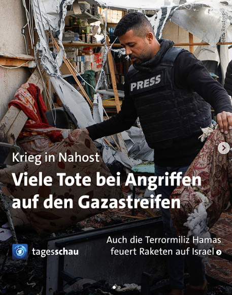 goldi's tweet photo. Auch heute macht die Tagesschau, was sie am besten kann: israelische Kriegsverbrechen verschleiern. https://t.co/ynRMruycpW