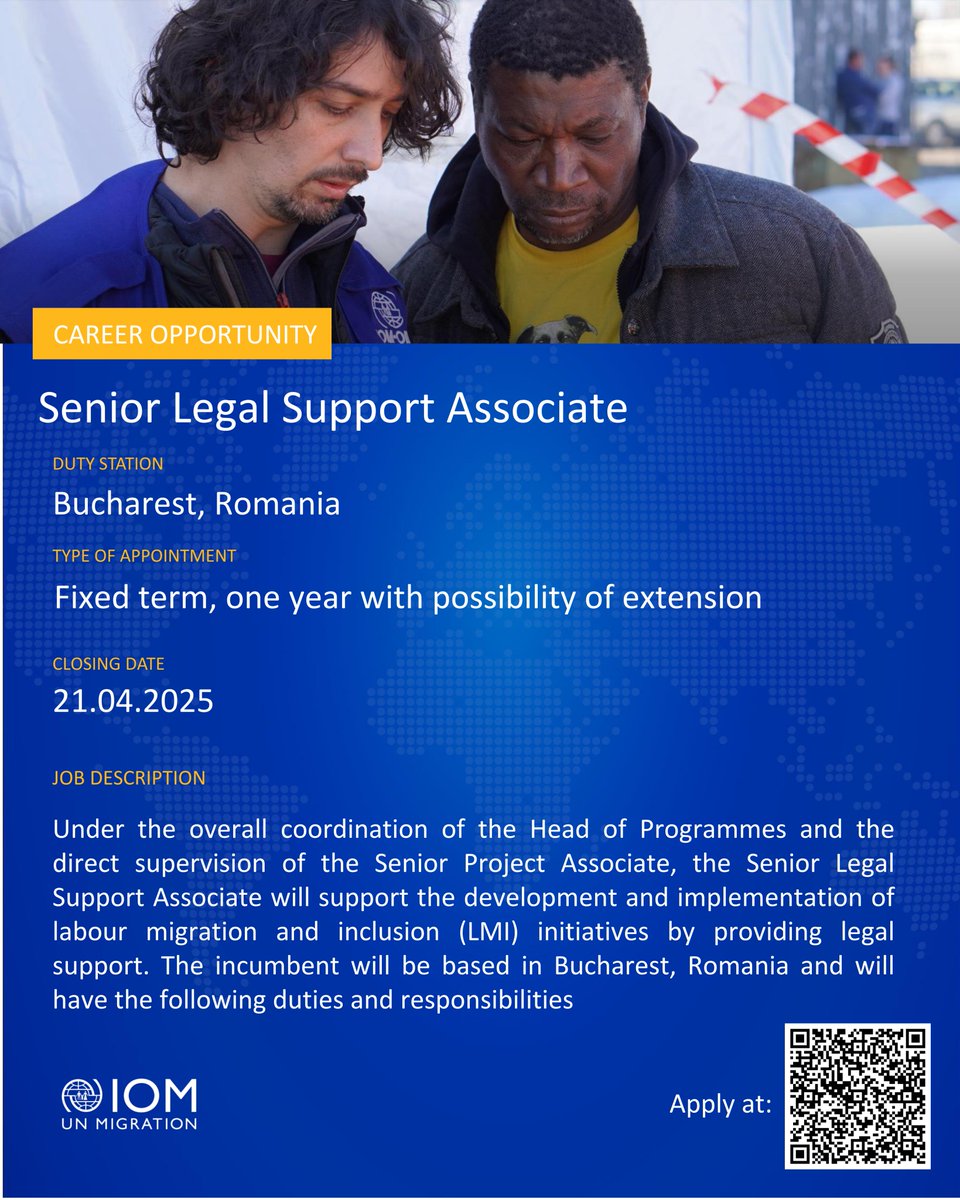 📢 We are looking for a Senior Legal Support Associate to join our team

ℹ Find out all the details about this job posting by following the link shorturl.at/jXMXg

📅 Applications deadline: 21 April 2025