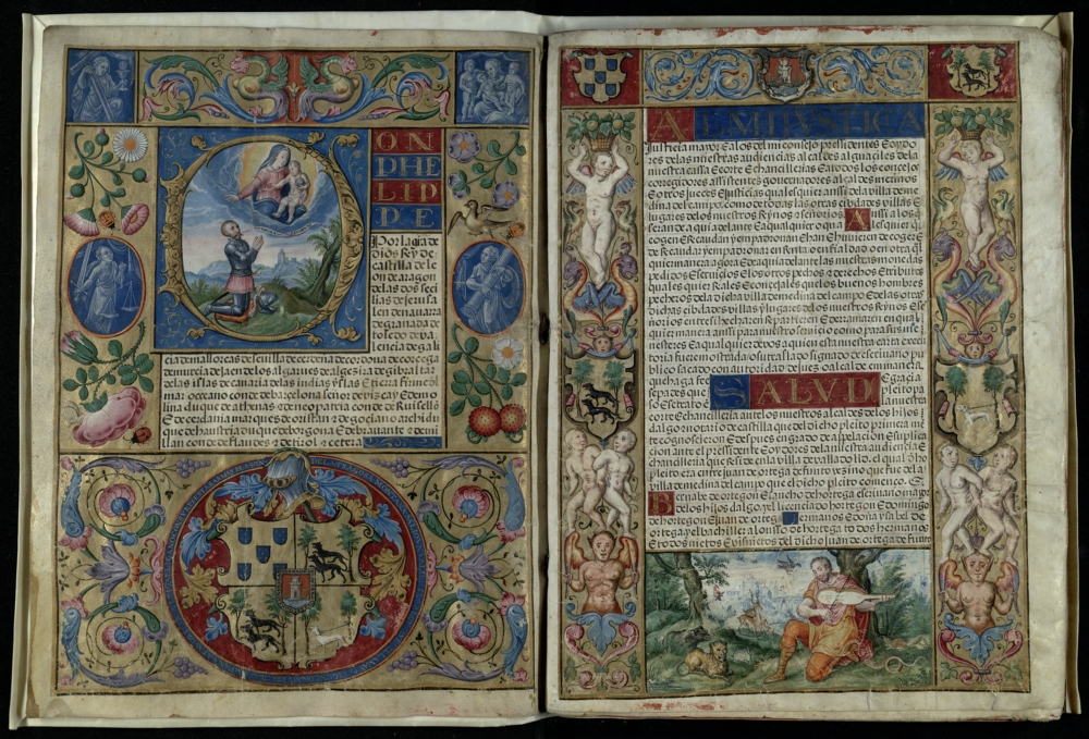 TrinCollLibCam's tweet image. Some bright #MarginaliaMonday images to celebrate Spring! 🌼
These illuminations come from MS R.16.25, a 16th-century Patent of Nobility: mss-cat.trin.cam.ac.uk/Manuscript/R.1…