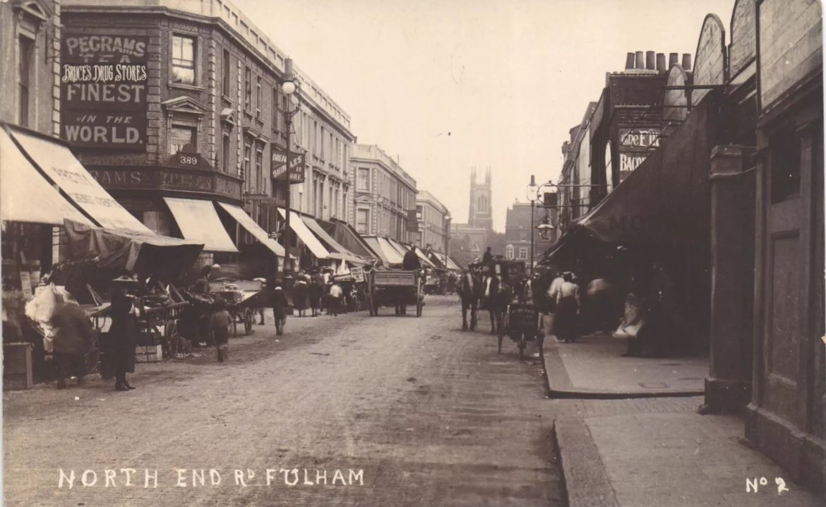 OldLondonW14's tweet image. North End Road, Fulham 110 years ago
