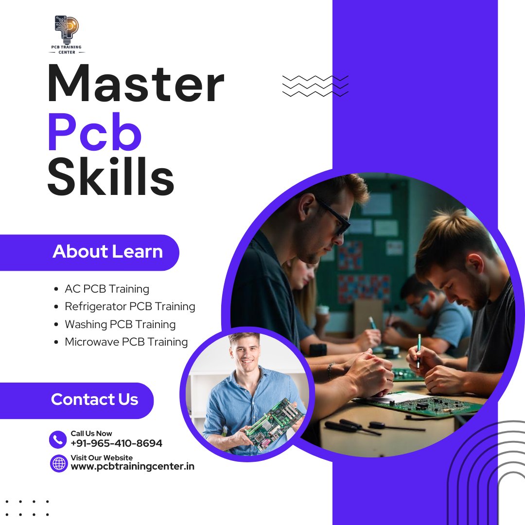 PcbTrainingGuru's tweet photo. Start Your Own AC Repair Business – Learn PCB Repairing Skills
#pcbtrainingcenter #training #courses #opportunity #TechSkills #education #engineering #JobSkillsTraining #skills #CareerOpportunities #technical #electrician
Website : https://t.co/x0aT8Y1Jl8 https://t.co/Q7mJUVcSIR