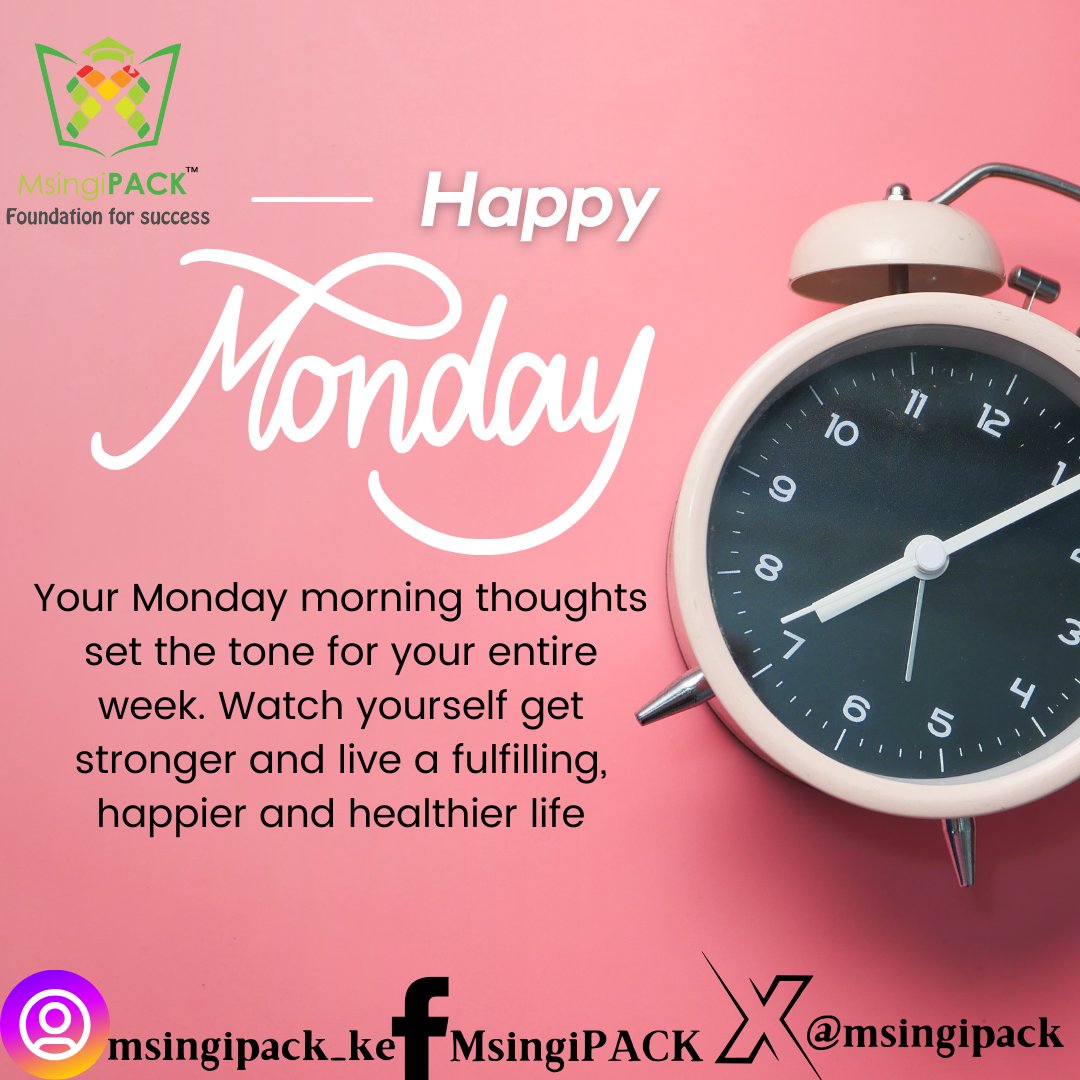 msingipack's tweet photo. "The secret of getting ahead is getting started." – Mark Twain
#MondayMorning #MondayMood #mondaythoughts #Monday #MsingiPACK https://t.co/4UMGz3b7Ab