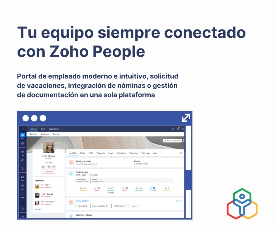¿Y si el portal del empleado no fuera solo para RRHH?

Integra nóminas, solicita vacaciones, revisa tus beneficios o gestiona documentos. Todo, en #ZohoPeople. Descubre cómo aquí 👉 ¿ zurl.co/H5jp1 

#fichajedigital <a href="/ZohoEspana/">Zoho España</a>