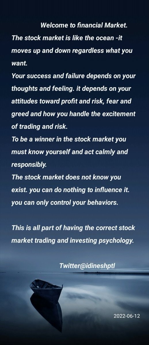 idineshptl's tweet photo. During the market #turmoil one must read this and improve #psychological part.
#Know_Yourself
#Investing
#Trading
Nifty_50
Sensex_30 https://t.co/mMCdnXNHN9