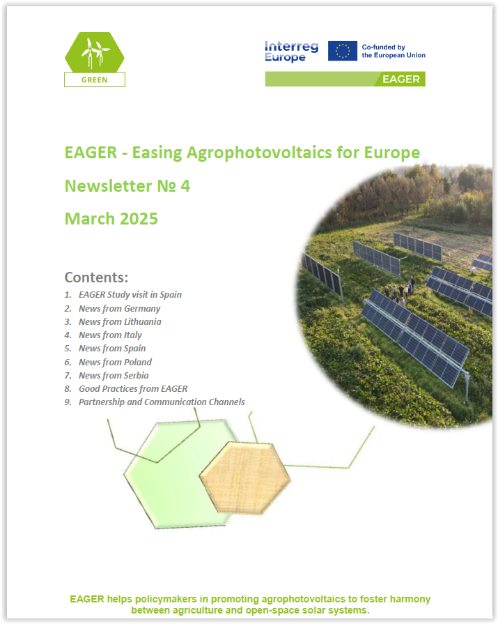 Association CSEG (@associatio78992) on Twitter photo 📰Fourth Newsletter of the EAGER project
We are delighted to share with you the fourth edition of the EAGER project newsletter.
🔎For more information: tinyurl.com/42a8n69d
#Agrovoltaics #Agrophotovoltaics #Agriculture #RES #Solarenergy #APV #EAGER #developing
<a href="/interregeurope/">Interreg Europe</a> 📰Fourth Newsletter of the EAGER project
We are delighted to share with you the fourth edition of the EAGER project newsletter.
🔎For more information: tinyurl.com/42a8n69d
#Agrovoltaics #Agrophotovoltaics #Agriculture #RES #Solarenergy #APV #EAGER #developing
<a href="/interregeurope/">Interreg Europe</a>