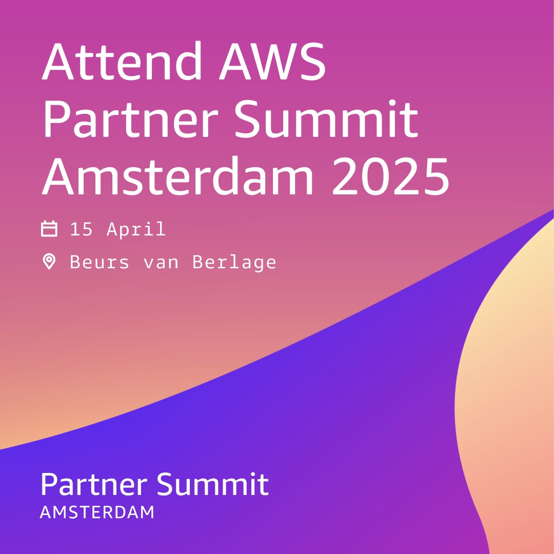 Join us for #AWSPartnerSummit Amsterdam to unlock cloud-powered innovations that can rapidly scale business growth. 🌎🗓️👉 go.aws/4ljrRsU

You'll join leaders from #AWS &amp; the #AWSPartner Network (APN) team to explore how to drive more impactful engagements using AWS.