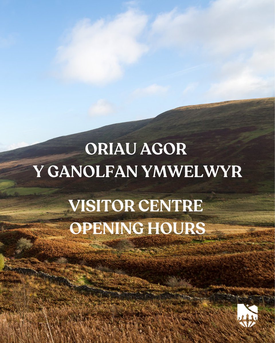 Parc Cenedlaethol Bannau Brycheiniog (@croesobannaub) on Twitter photo Oriau Agor y Ganolfan Ymwelwyr ☀️
📍 Canolfan Ymwelwyr y Parc Cenedlaethol
🕙9.30AM – 5PM
📍 Canolfan Ymwelwyr y Fenni
🕒 10AM – 4PM
📍 Parc Gwledig Craig-y-nos- toiledau a chaffi
🕙 9.30AM – 5.30PM Oriau Agor y Ganolfan Ymwelwyr ☀️
📍 Canolfan Ymwelwyr y Parc Cenedlaethol
🕙9.30AM – 5PM
📍 Canolfan Ymwelwyr y Fenni
🕒 10AM – 4PM
📍 Parc Gwledig Craig-y-nos- toiledau a chaffi
🕙 9.30AM – 5.30PM