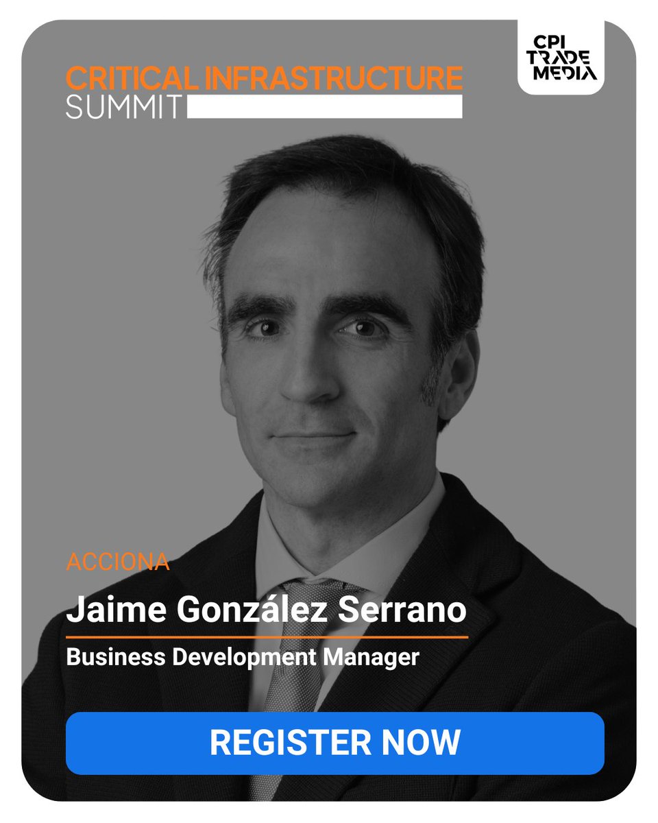 MEConstructionN's tweet photo. Jaime González Serrano, Business Development Manager at @ACCIONA joins #CISummit!
"Green spaces are vital for future cities"
➡ June 18th | Habtoor Grand JBR
➡️ Register now: https://t.co/VX5Ewa4pxZ
#CISummit #CriticalInfrastructure #SmartCities #SustainableDevelopment https://t.co/mRw78ZLTw5