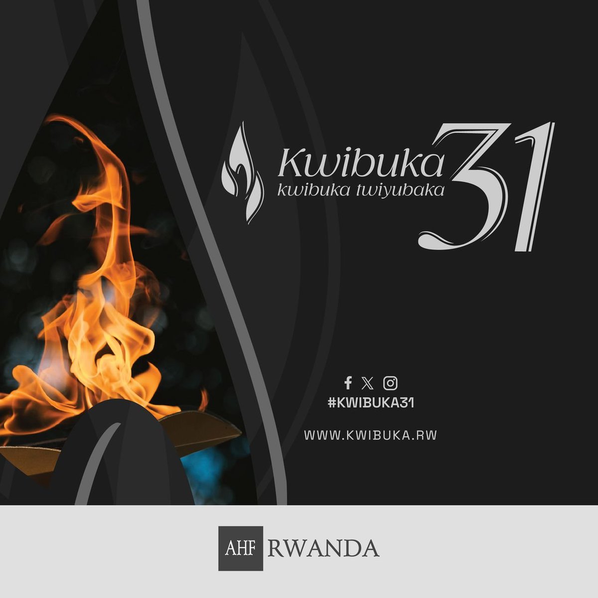 This year, we mark 31st Commemoration of 1994 genocide against the Tutsi in Rwanda. The management and staff of AHF Rwanda stands in solidarity with the Nation &amp; Survivors during this solemn period, in honouring the innocent lives lost. 
#Kwibuka31