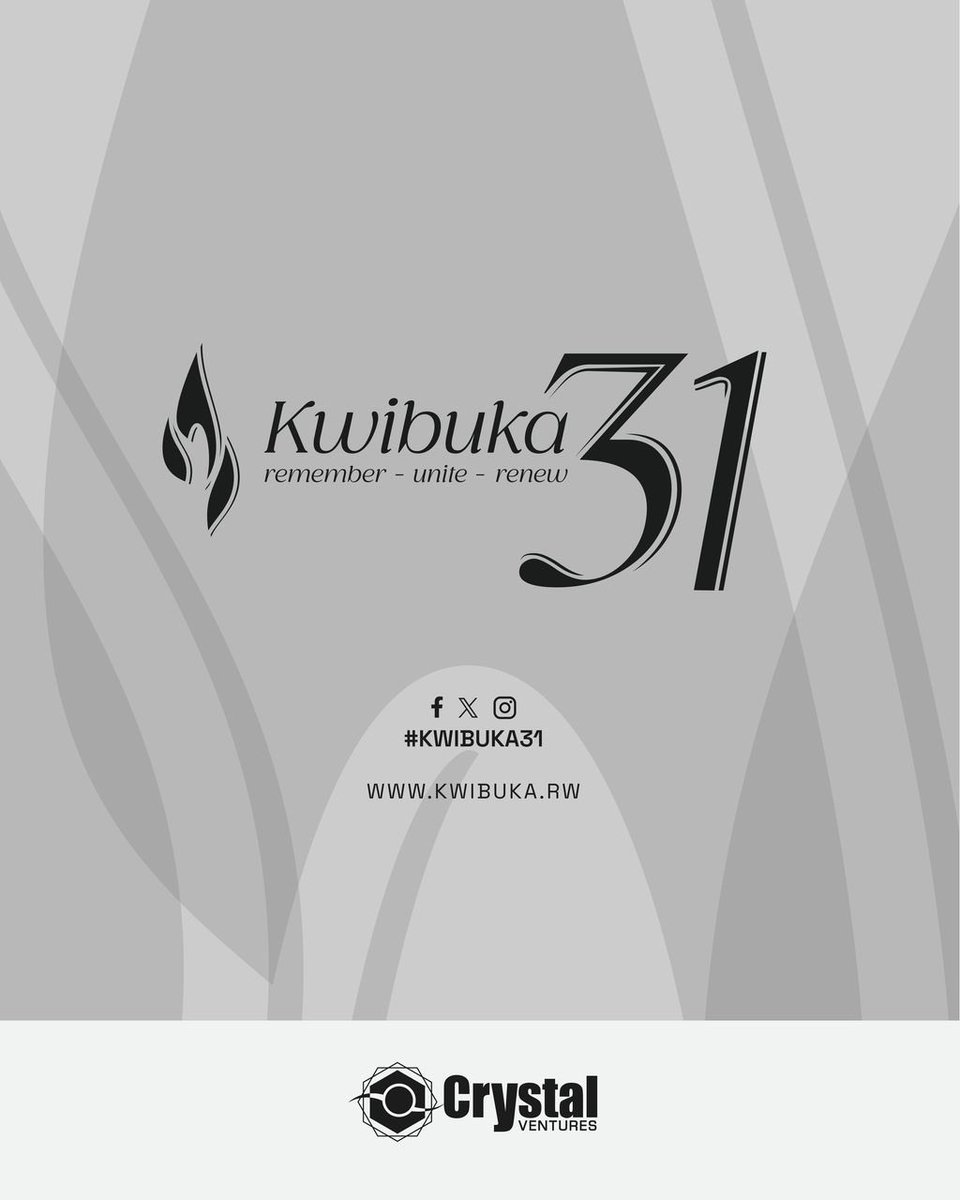 31 Years of Remembrance, 31 Years of Strength.
We honor the lives lost, and in their memory, we stand united, building a future of peace.

#Kwibuka31 #NeverAgain