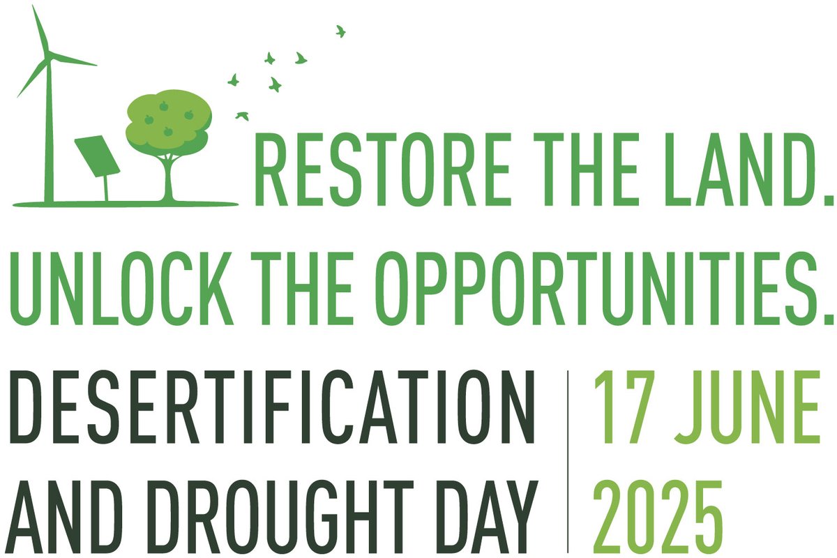💚 This 17 June, the world will come together for Desertification and Drought Day 2025! It’s our chance to restore 1.5 billion hectares of land, boost economies and create a better future. 

Healthy land means opportunity for all. #UNited4Land

Learn more: unccd.int/news-stories/p…