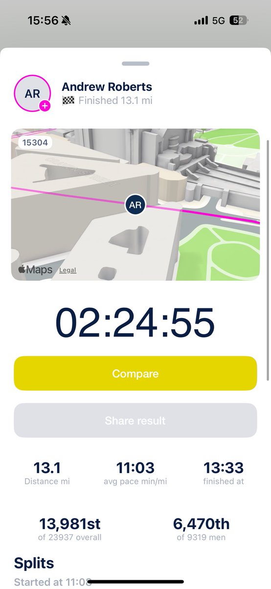 #llhm2025 So that’s the end of my mid life crisis, 4 half marathons in just over a year is enough for anyone! The London Landmarks HM around the City and Holborn was a great way to finish off and the weather was great too!
