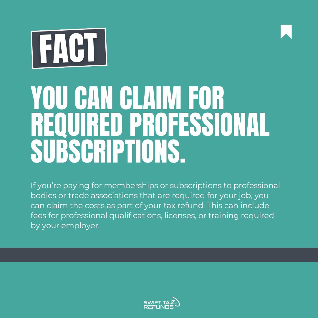 Paying for a professional subscription for work? You can claim tax relief on the cost!✅

If it’s necessary for your job, like membership to professional bodies, don’t miss out on your refund💰

Find out if you're eligible today👉hubs.li/Q03200ys0