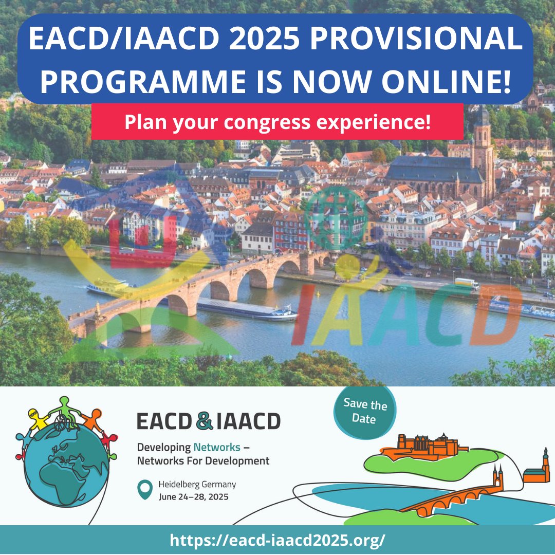 We are excited to announce that the Preliminary Programme for the upcoming EACD/IAACD Heidelberg 2025 main congress is now online! 

Click here to view the EACD/IAACD 2025 Preliminary Programme: eacd-iaacd2025.org/program/main-c…