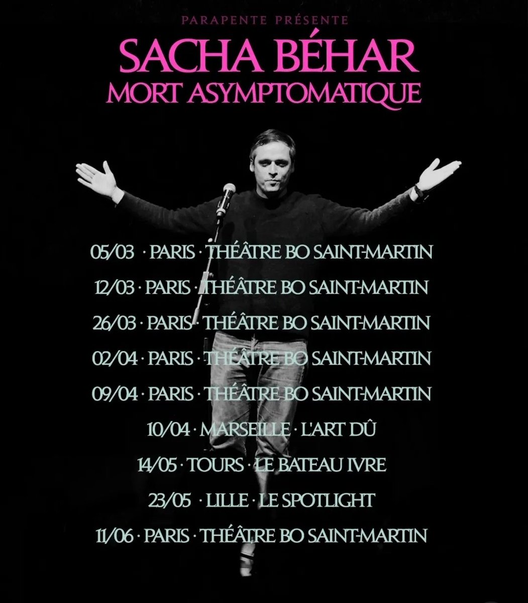 Cette semaine :

Mercredi à 21h au BO Saint-Martin et jeudi à 19h à L'Art Dû (Marseille) !

Pour réserver :
linktr.ee/sachabehar