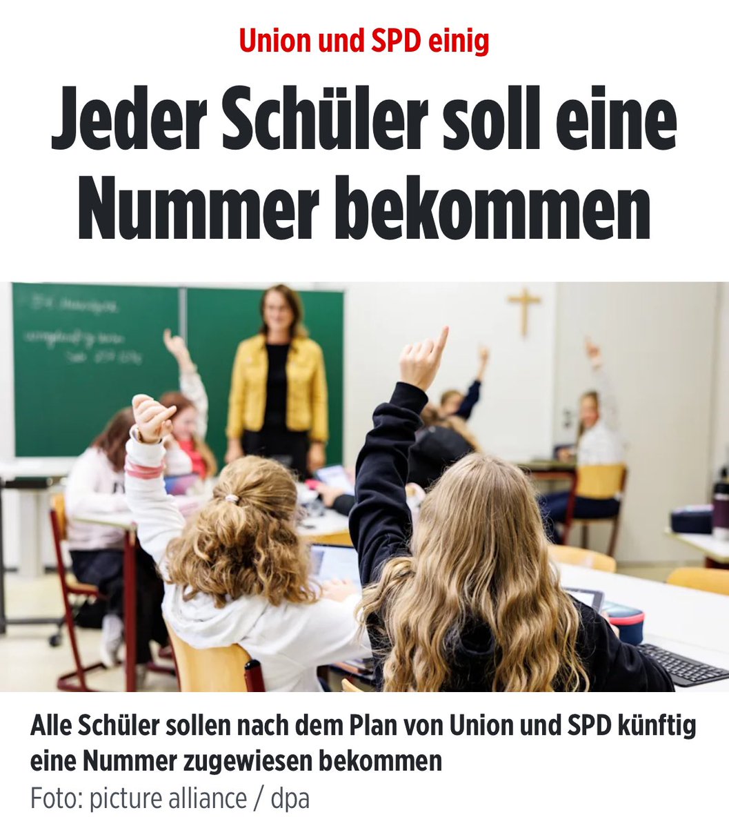 Und natürlich brauch dann jede Schule auch zwei zusätzliche Beamte, die diese Nummern verwalten. 🙈🙈🙈