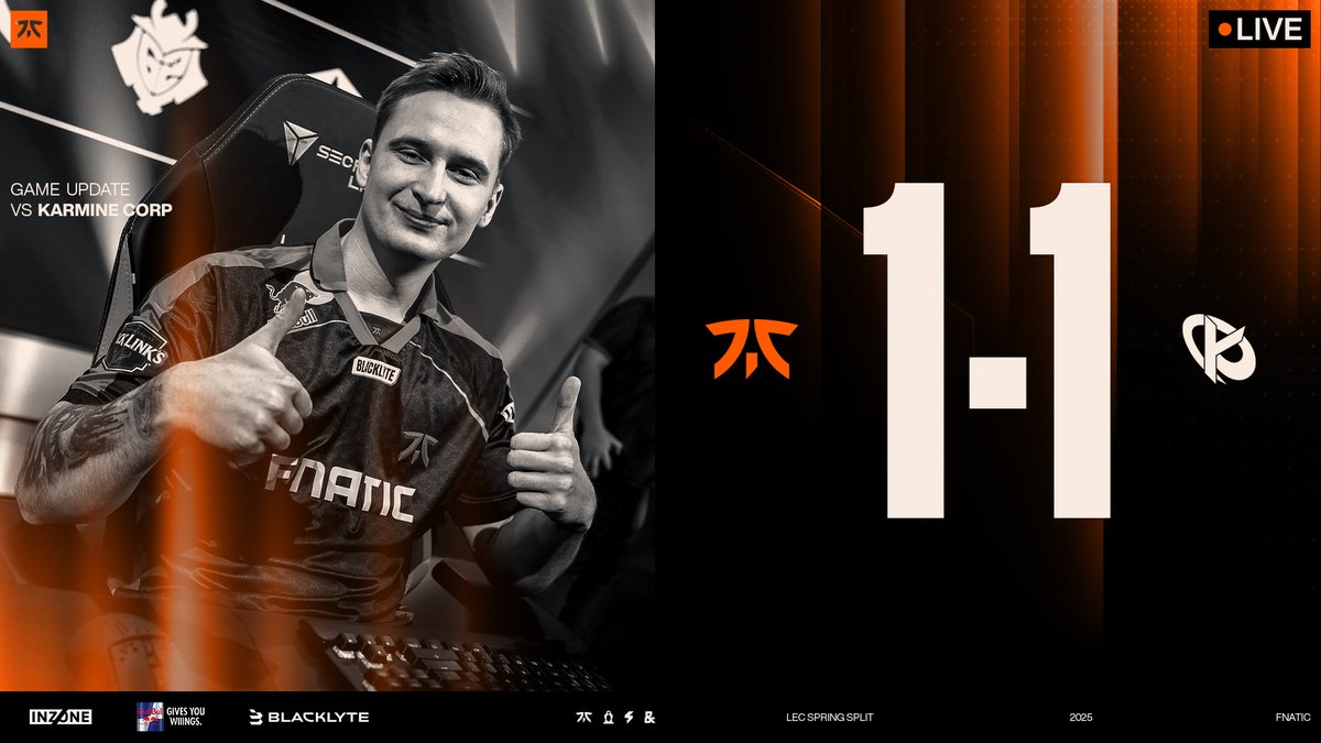 edwardhalluk's tweet image. Graphics for this weekends LEC game 
@FNATIC vs @KarmineCorp