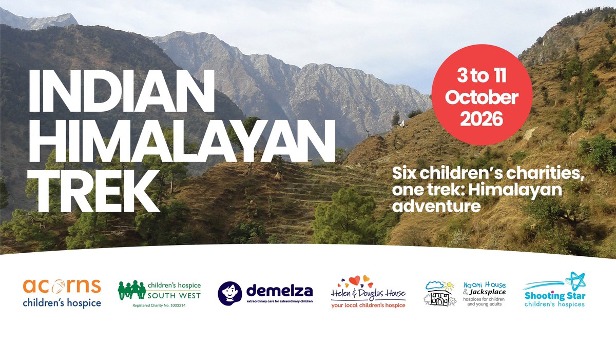 ⭐️Indian Himalayan Trek ⭐️
⭐️Six Children's Charities, One Trek⭐️
We are thrilled to announce a unique collaboration between 6 leading children’s charities.

Info: 👇
acorns.org.uk/acornsevent/ac…

Let's come together to support these incredible charities and the vital work they do 🧡