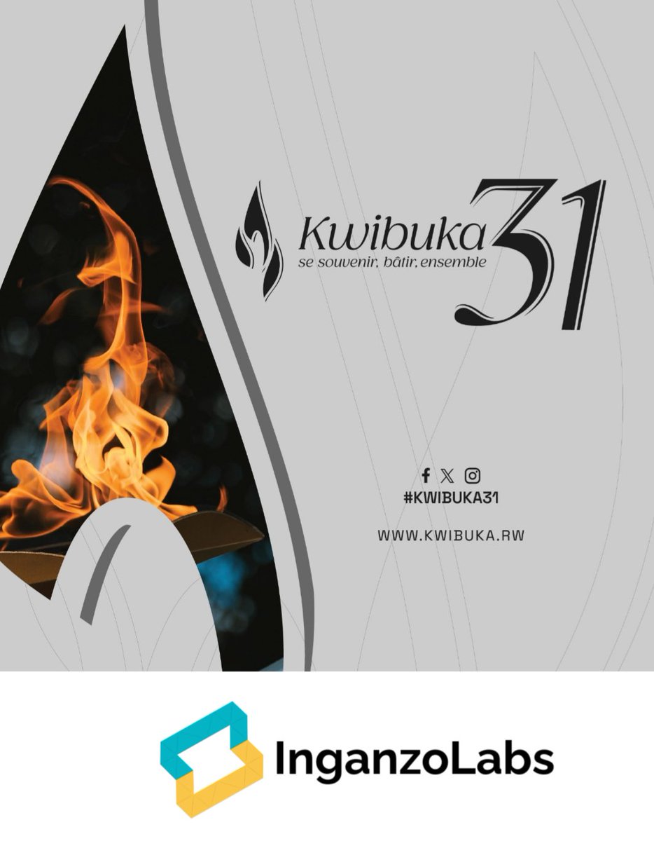 Inganzolabs's tweet photo. #Kwibuka31 
At #Inganzolabs, we join Rwandans and the world in remembering the victims of the 1994 Genocide against the Tutsi.
Let us remember, unite, and renew together.

#Kwibuka31 #NeverAgain #InganzolabsRemembers #Kwibuka31 https://t.co/atpLTgBPfd