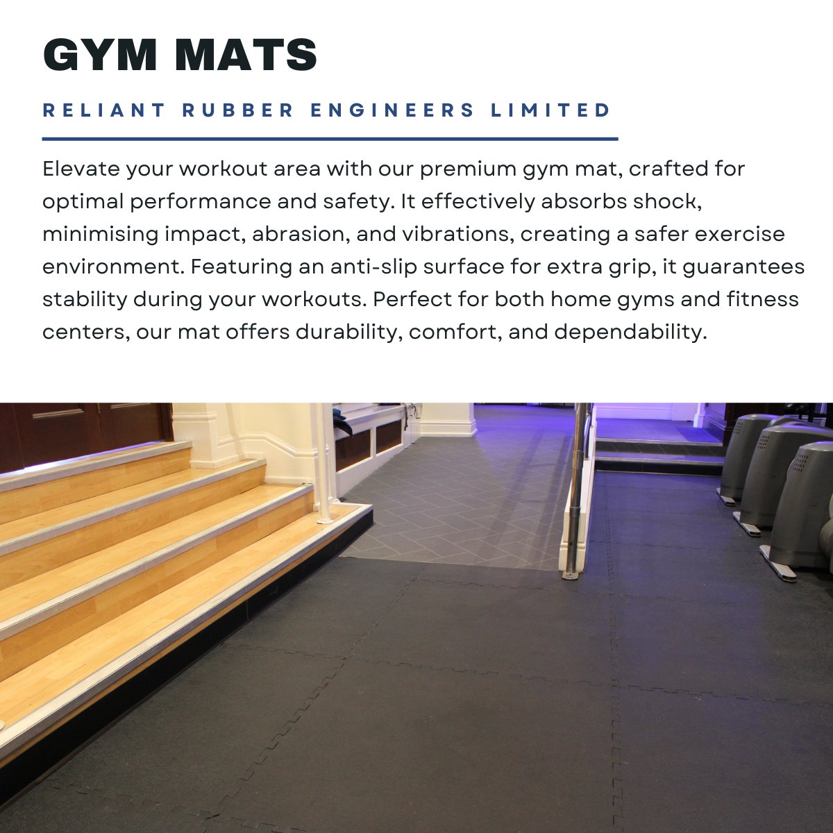 Our Rubber Gym Mats deliver durability, shock absorption &amp; grip—ideal for home gyms or fitness centres. Protect your floors and power through every rep!🏋️🏽

👉 reliantrubber.co.uk/rubber-gym-mats

#GymMats #FitnessGear #RubberFlooring #ReliantRubber