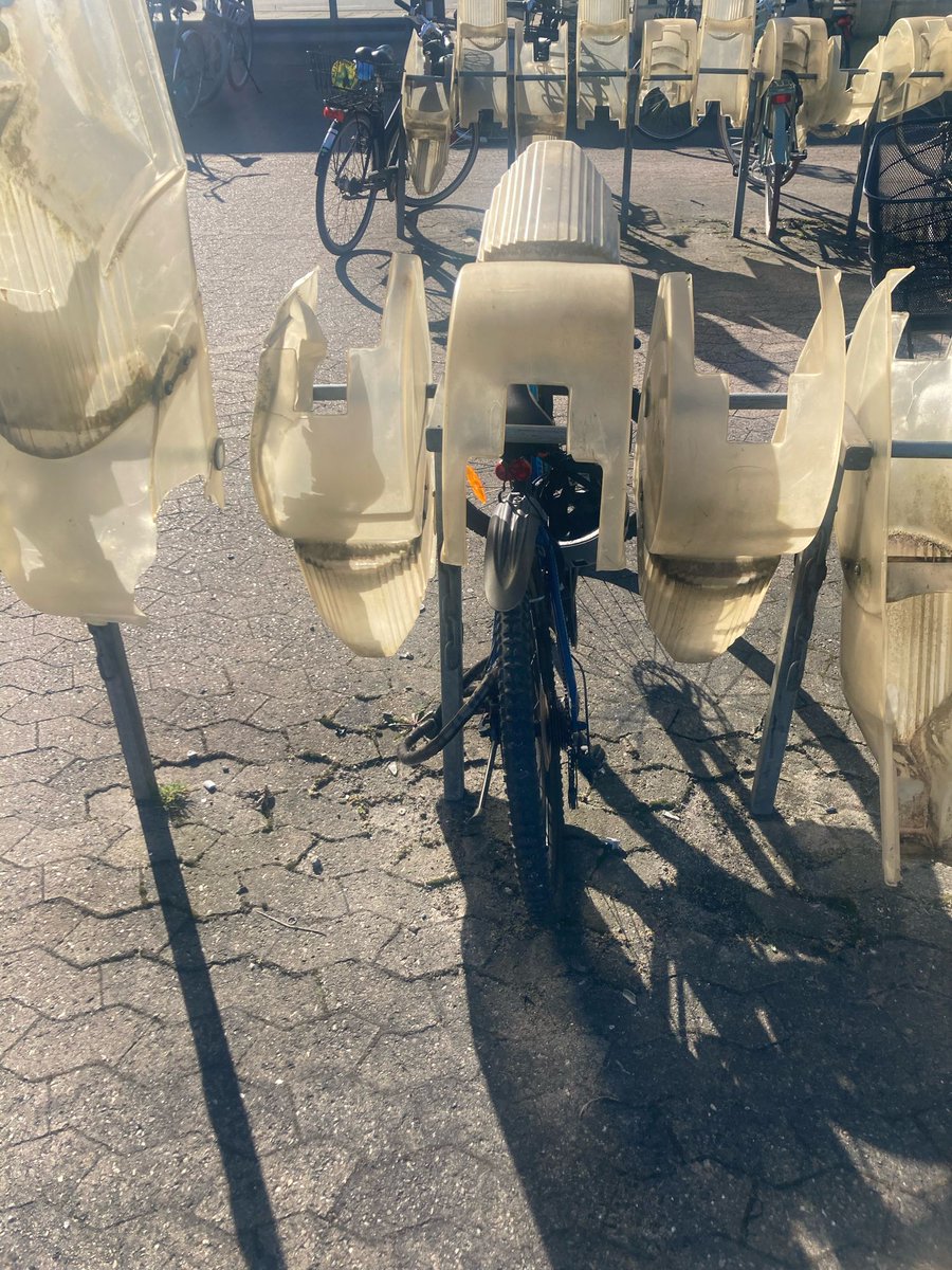 Oldschool saddle covers at Høje Taastrup station. Learn more about the dos and don’ts of the cycling city of Copenhagen with 21stCenturyCity.dk 21stcenturycity.dk