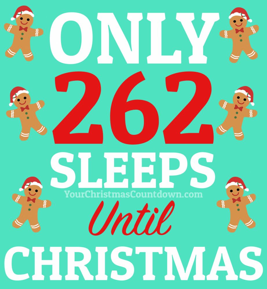 262 SLEEPS UNTIL #CHRISTMAS!
 👉 YourChristmasCountdown.com 🎄🎅