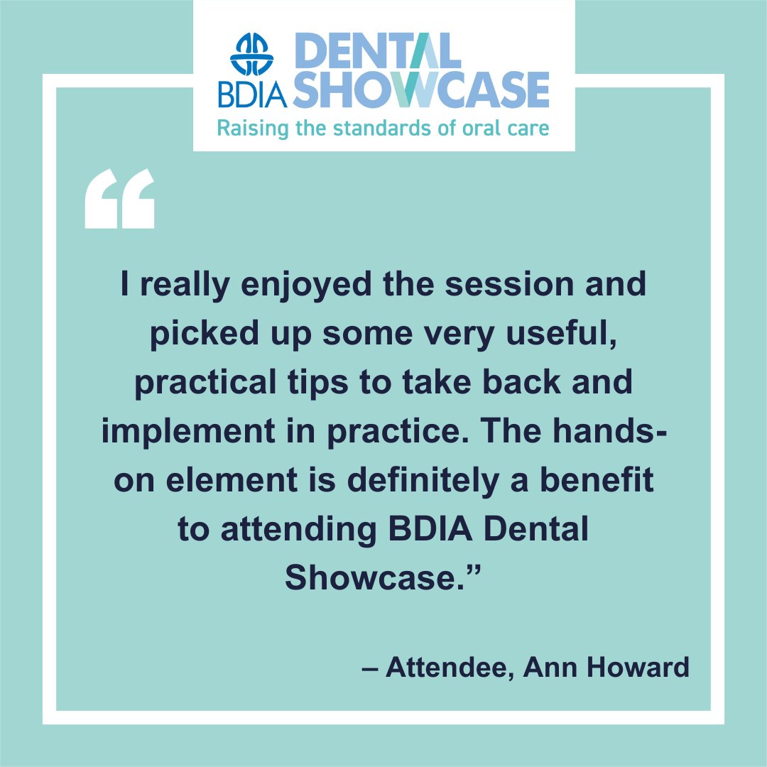Another great testimonial from an attendee at BDIA Dental Showcase 2025 – THE dental event of the year! Save the date for 2026 – 13-14 March!

#DentalShowcase #BDIA #exhibition #conference #dentistry #innovation