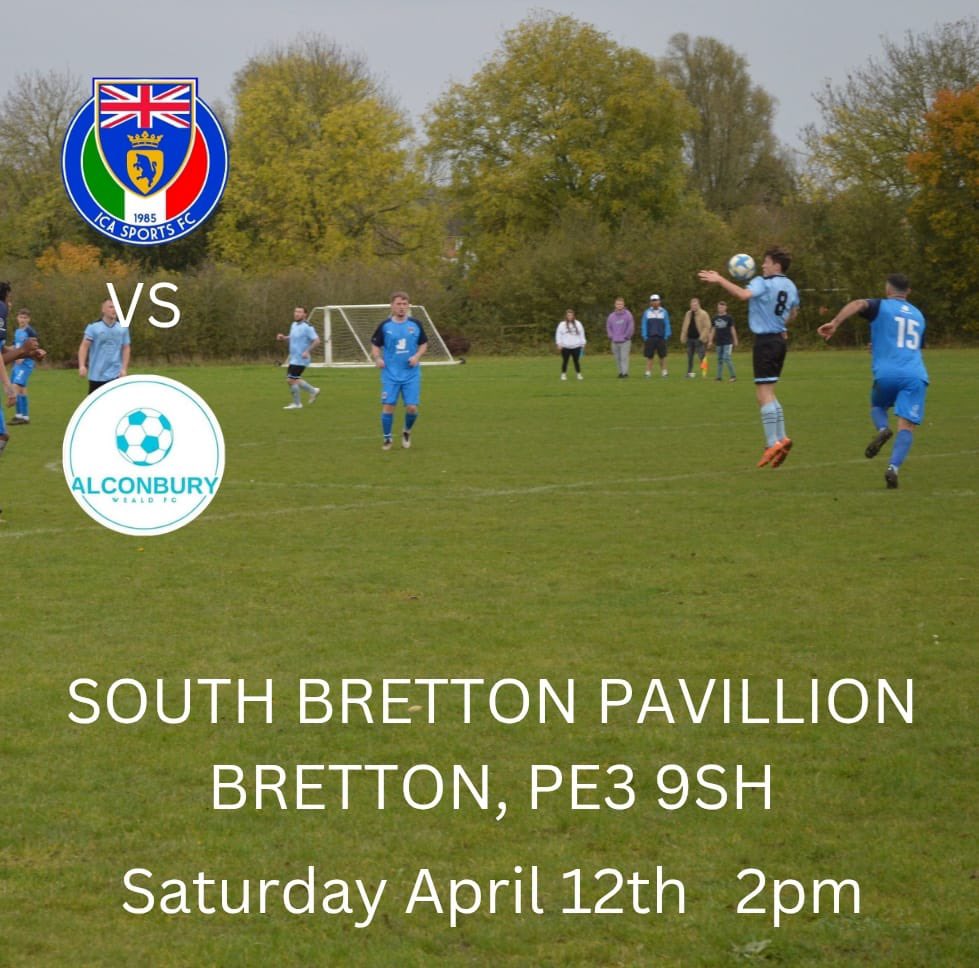 Well here it is. The last game of the season for 24/25. And yes. We have ICA Sports who have just obtained automatic qualification to the next division, well done to them. 

We will try and play football against a very good team #uptheweald #grassroots #football