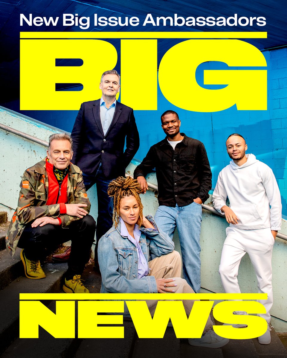 Big Issue (@bigissue) on Twitter photo 🌟 BIG NEWS 🌟 We have 5 new Big Issue Ambassadors!
They’ll be supporting our work across our 5 key impact pillars - where real change is needed most:
❤️🩹 Michelle de Swarte – Health and Wellbeing
🏘️ <a href="/Kwajotweneboa/">KWAJO- Social Issues Campaigner</a> – Housing
🌿 Chris Packham – Community and Environment
💼 🌟 BIG NEWS 🌟 We have 5 new Big Issue Ambassadors!
They’ll be supporting our work across our 5 key impact pillars - where real change is needed most:
❤️🩹 Michelle de Swarte – Health and Wellbeing
🏘️ <a href="/Kwajotweneboa/">KWAJO- Social Issues Campaigner</a> – Housing
🌿 Chris Packham – Community and Environment
💼