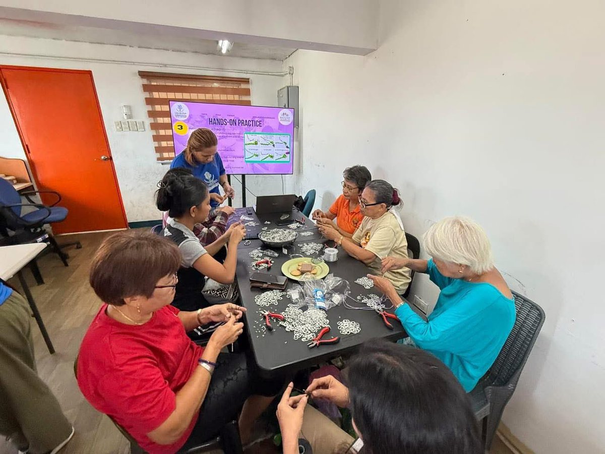 Livelihood Training for our out of work mothers from our #Tondo community, focusing on Basic to Advance Crochet.

We are very excited to be delivering this new class developing skills and teaching the techniques to make our ring pull products.

#community #livelihood  #handmade