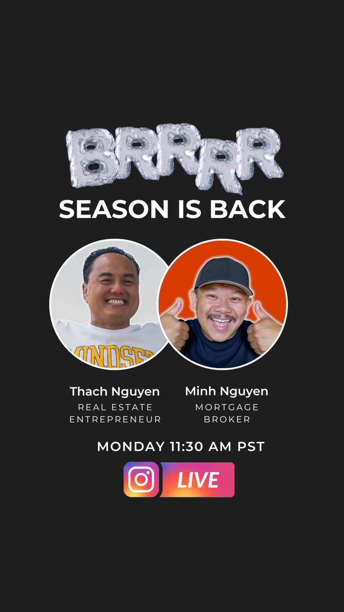 Going live tomorrow at 11:30AM PST on Instagram.com/thachnguyen
