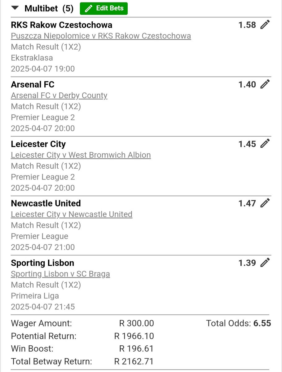 LuckyDoubles's tweet image. ⏩ 6.55+ Odds ⚽ higher odds bet ⚽ Kick Off: 19:00 ⚽ ✌️
Bet Code: X96103F3A
#bettingX #BettingApps #sportspick