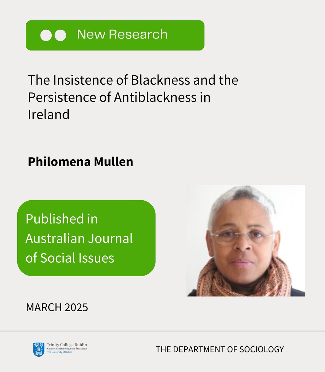 Department of Sociology, Trinity College Dublin tweet media