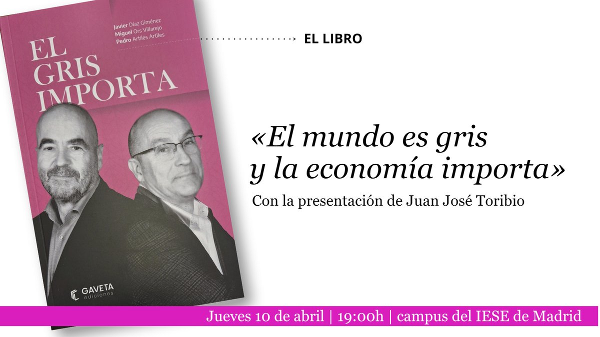 GrisImporta's tweet photo. 🥳📖 El próximo 10 de abril a las 19:00 presentaremos en el campus @iesebschool de madrid el libro de #ElGrisImporta. El maestro de ceremonias va a ser Juan José Toribio. Acompañadnos en este día tan especial 👉 https://t.co/REM7IXkv8B https://t.co/ZyWMIp94j9