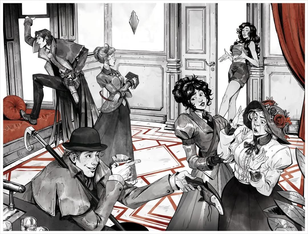 JessiOchse's tweet image. My contribution to Brandon Sandersons Bands of Mourning leatherbound © 2024 Dragonsteel

Was such a great privilege to be among such other talented artists for the book and to have a stab at the mistborn era 2 crew.

Thanks so much to Dragonsteel for having me on! #mistbornera2