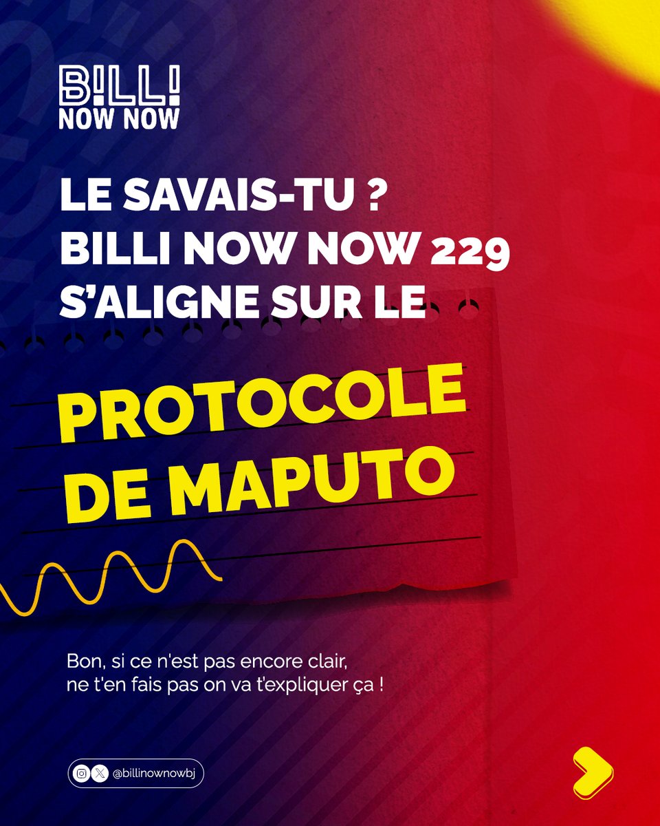 Chacune de nos actions s'inspire et s’aligne sur les Politiques nationales; le protocole de Maputo et l’agenda 2063 de l’Union Africaine. 👇

#IAmBrave  #Billi229  #Billimpact229