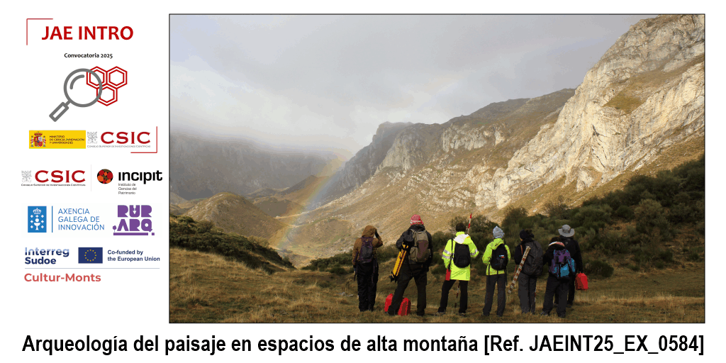 RURARQ_CSIC's tweet photo. El programa de prácticas #JAEIntro25 del @DPE_CSIC incluye un perfil sobre Arqueología del paisaje en espacios de montaña supervisado por @david_glezalv del @IncipitCSIC. El plan formativo se relaciona con los proyectos @CulturMonts y @RURARQ_CSIC.
+info: https://t.co/UjlcGqklqE https://t.co/mfz5K5CZTL