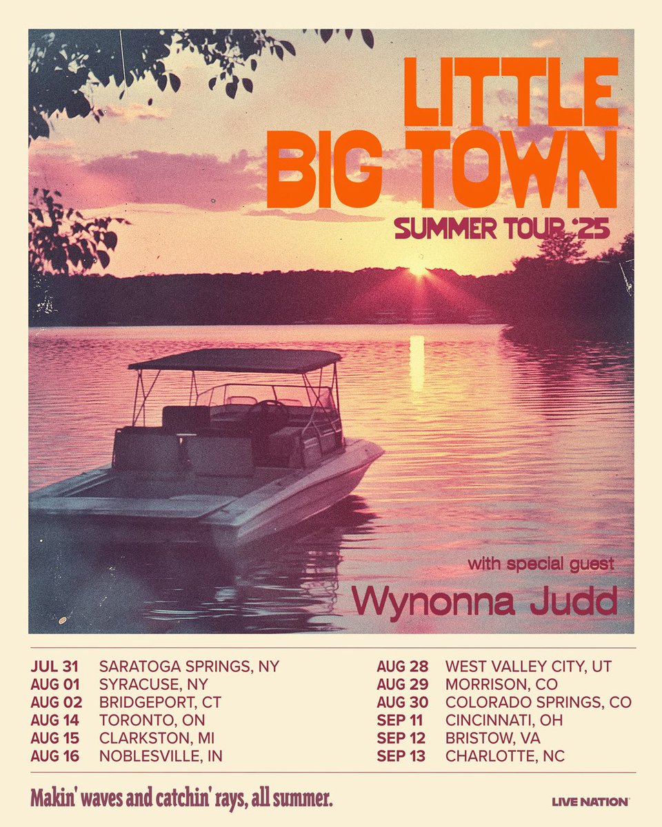 Wynonna (@wynonna) on Twitter photo Hitting the road this summer for 12 special shows with these FRIENDS OF MINE, <a href="/littlebigtown/">Little Big Town</a>! Let’s have some fun! 😎🎶☀️
The Wynation Fan Club presale starts Thursday, April 10th at 10am local time. All tickets on sale Friday, April 11th at 10am local time. Hitting the road this summer for 12 special shows with these FRIENDS OF MINE, <a href="/littlebigtown/">Little Big Town</a>! Let’s have some fun! 😎🎶☀️
The Wynation Fan Club presale starts Thursday, April 10th at 10am local time. All tickets on sale Friday, April 11th at 10am local time.
