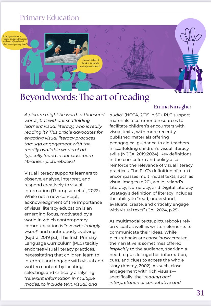 Emma Ní Fhearachair (@emmajnif) on Twitter photo I’ve written a short piece for <a href="/LiteracyIRL/">Literacy Association of Ireland</a>’s latest edition of Literacy News advocating for and sharing (some) ideas for enacting visual literacy practices in the classroom 🎨📚✨ Full article and many wonderful others accessible here 👉🏻heyzine.com/flip-book/7453… #edchatie I’ve written a short piece for <a href="/LiteracyIRL/">Literacy Association of Ireland</a>’s latest edition of Literacy News advocating for and sharing (some) ideas for enacting visual literacy practices in the classroom 🎨📚✨ Full article and many wonderful others accessible here 👉🏻heyzine.com/flip-book/7453… #edchatie