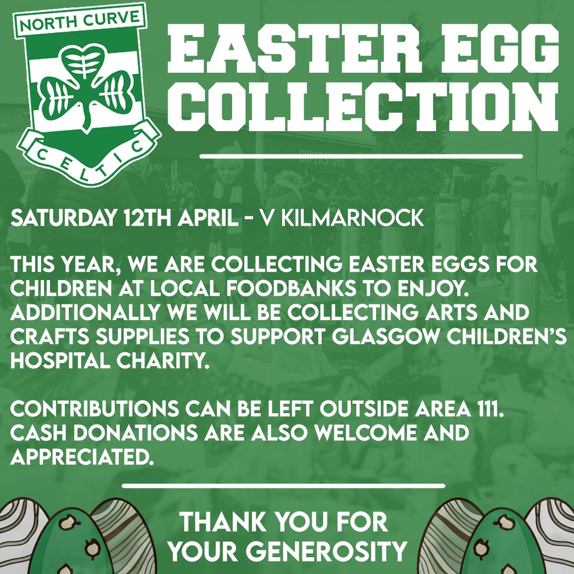 NCCeltic's tweet image. Easter Egg collection for local foodbanks

Sat 12th April v Kilmarnock