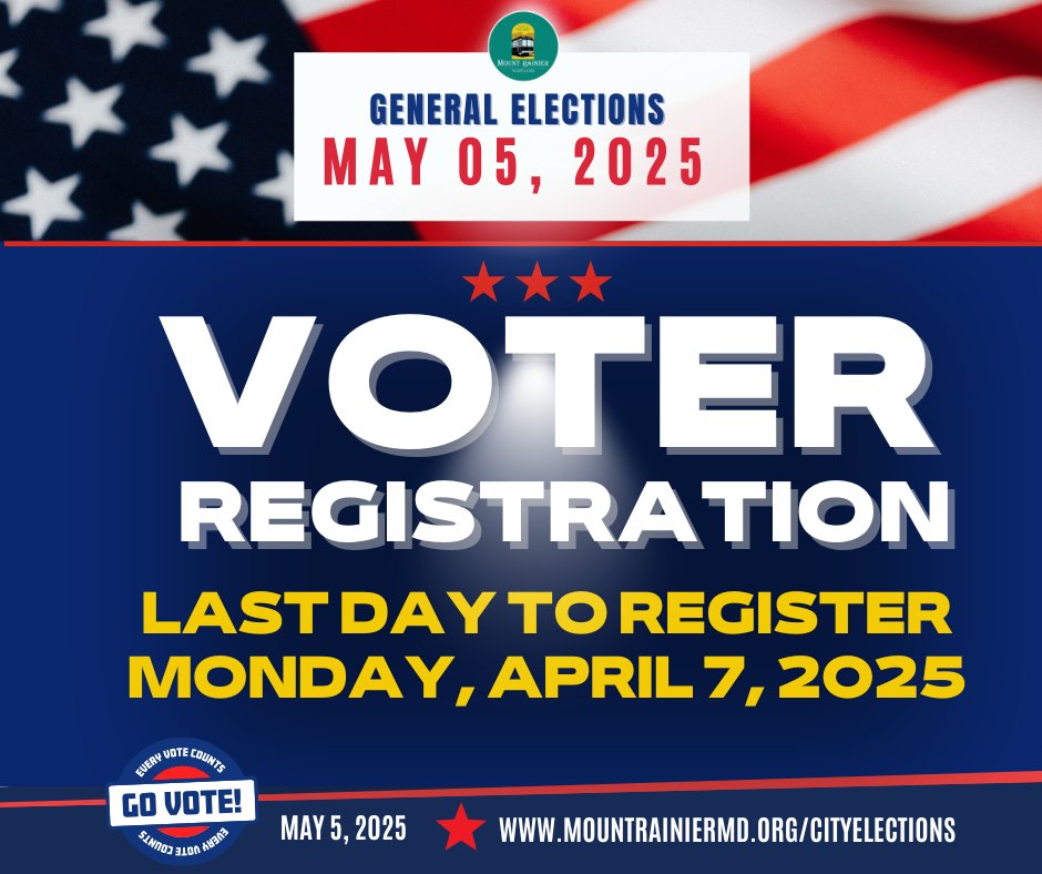Today is the last day to register to vote for the upcoming City Election.