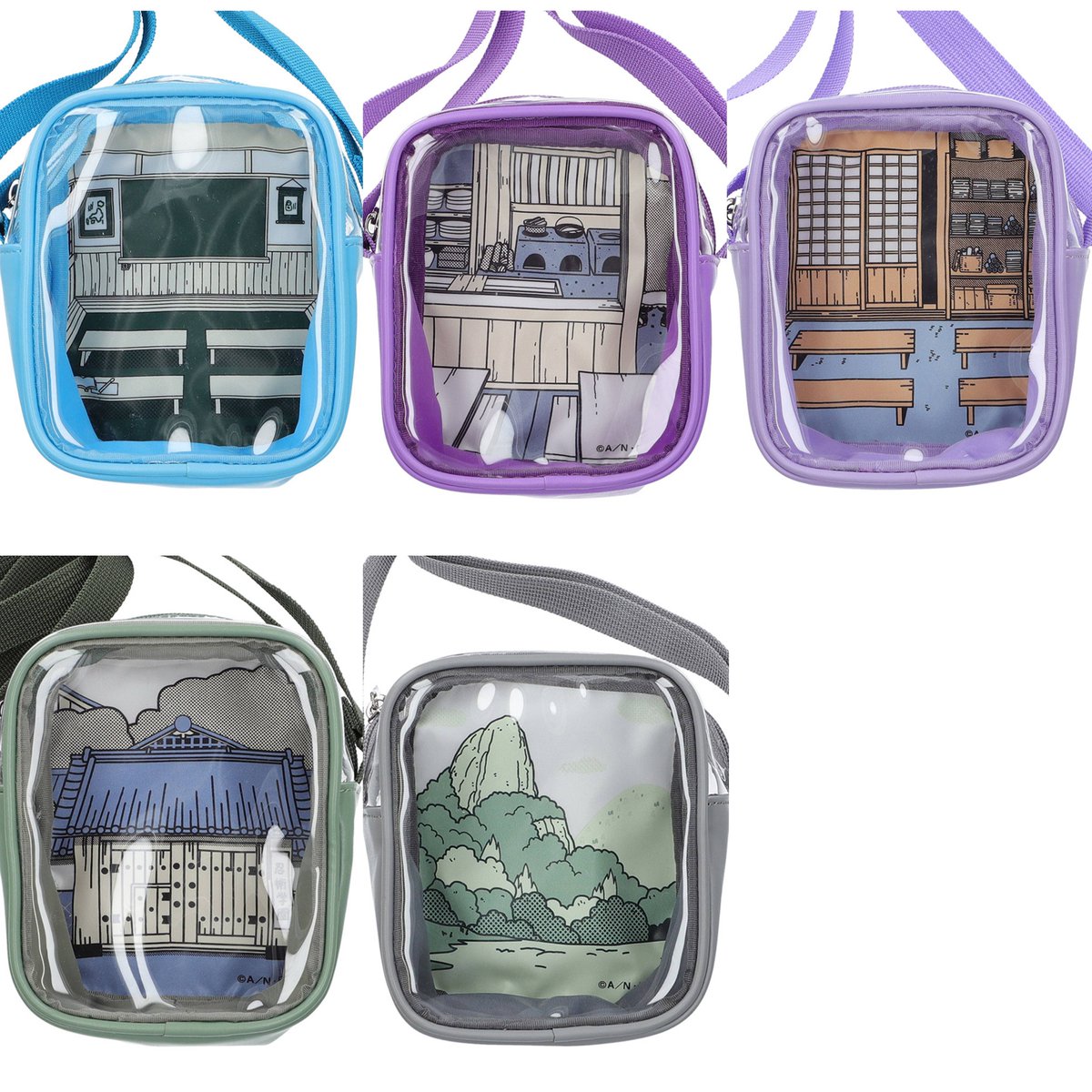 クリアショルダーバッグ】 学年に合わせた本体と持ち手で、中には忍