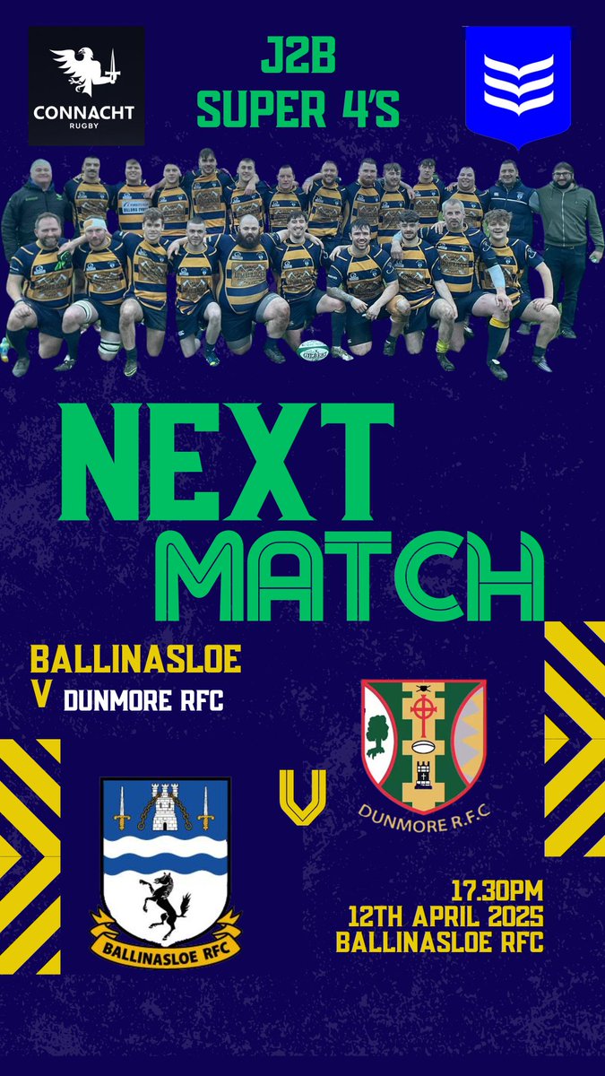 Development v Dunmore
For more information about the event, visit: member.clubspot.app/club/ballinasl…