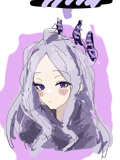#ブルアカ #ブルーアーカイブ スマホ指描き30分かかった ムズい